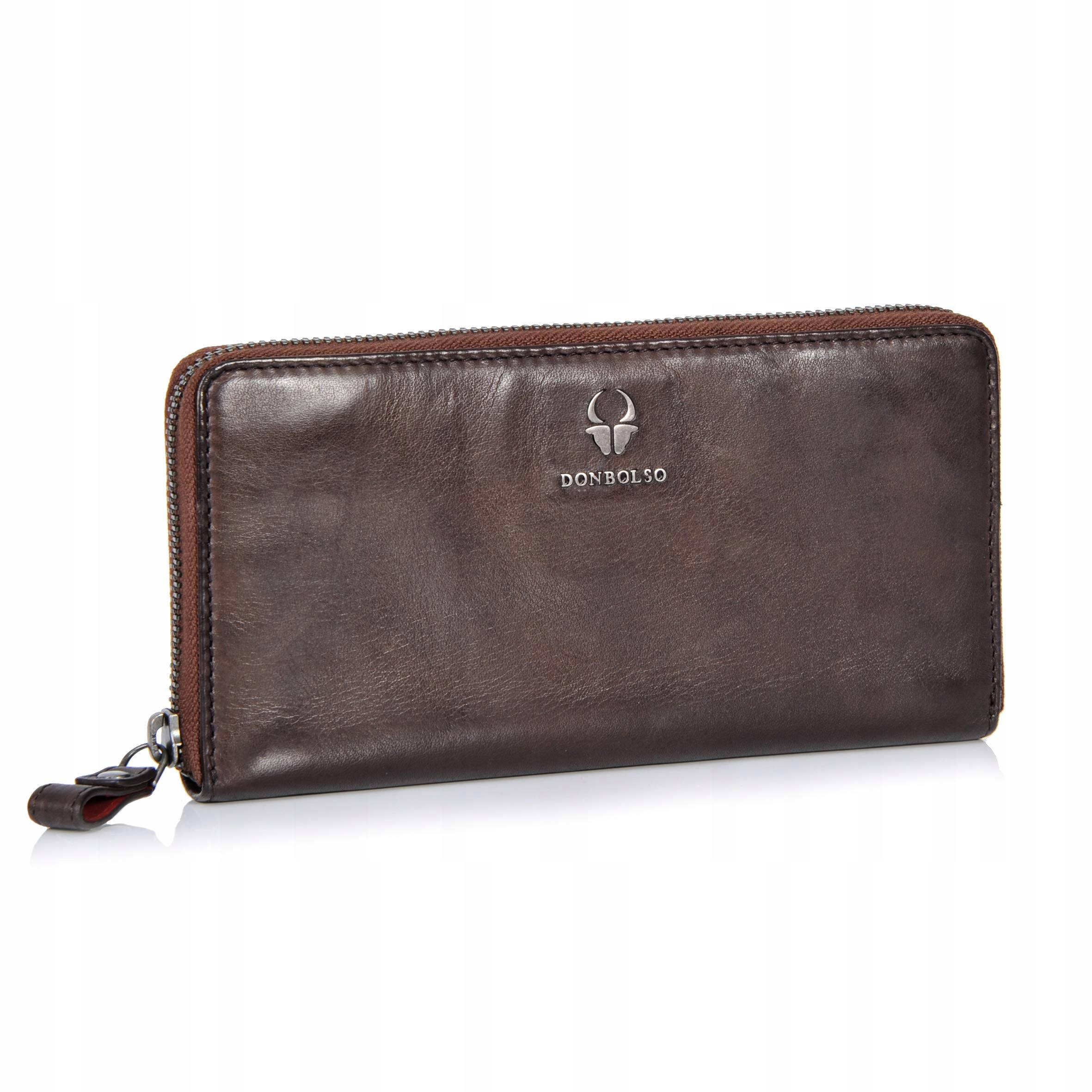 Dámská peněženka z přírodní kůže s ochranou Rfid, peněženka se zipem Donbolso