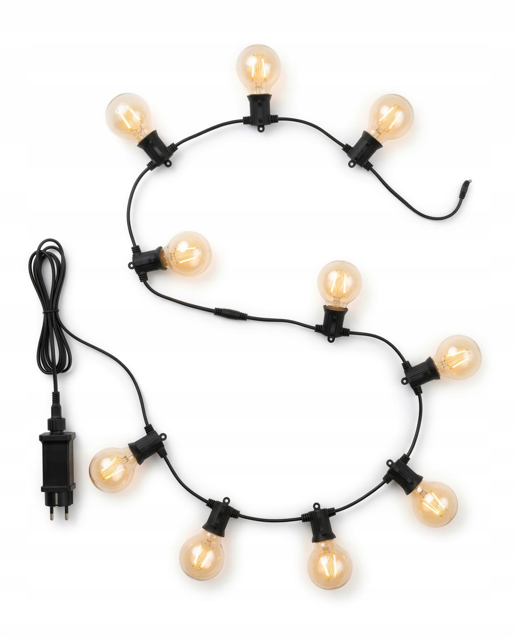 Zahradní Lampy Žárovky Led Řetěz 4,5 M Sada 10 Ks Bílé 230V vnitřní/vnější