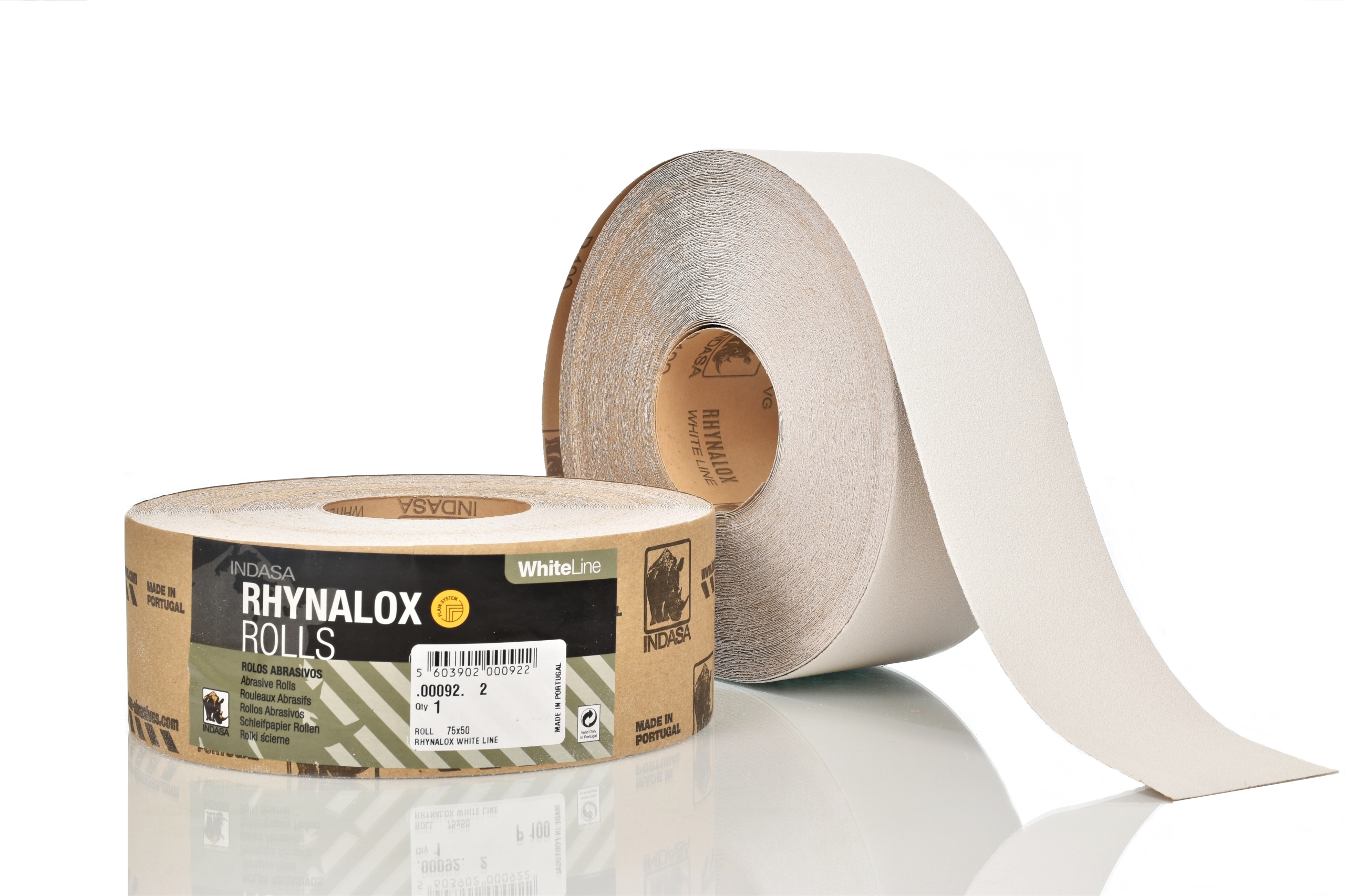 Indasa White rolka papier ścierny P120 75mm x 50m