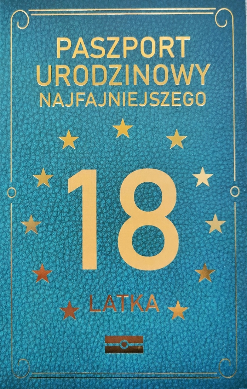 

Kartka Paszport Urodzinowy 18-latka na 18