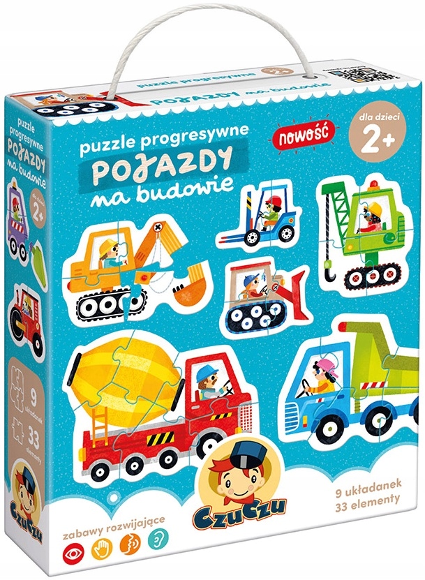 Czuczu Pojazdy na budowie Puzzle progresywne 2+