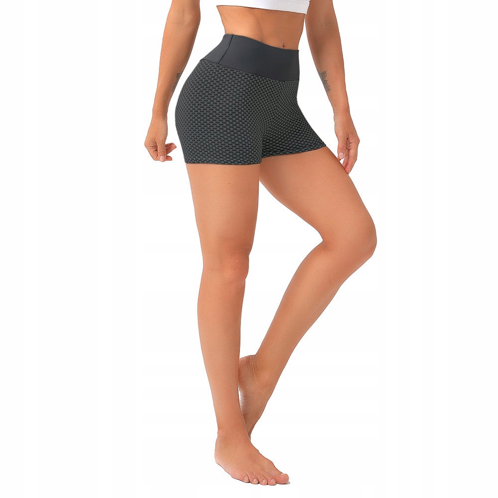 Szorty sportowe krótkie spodenki PUSH UP karbowane Rozmiar S