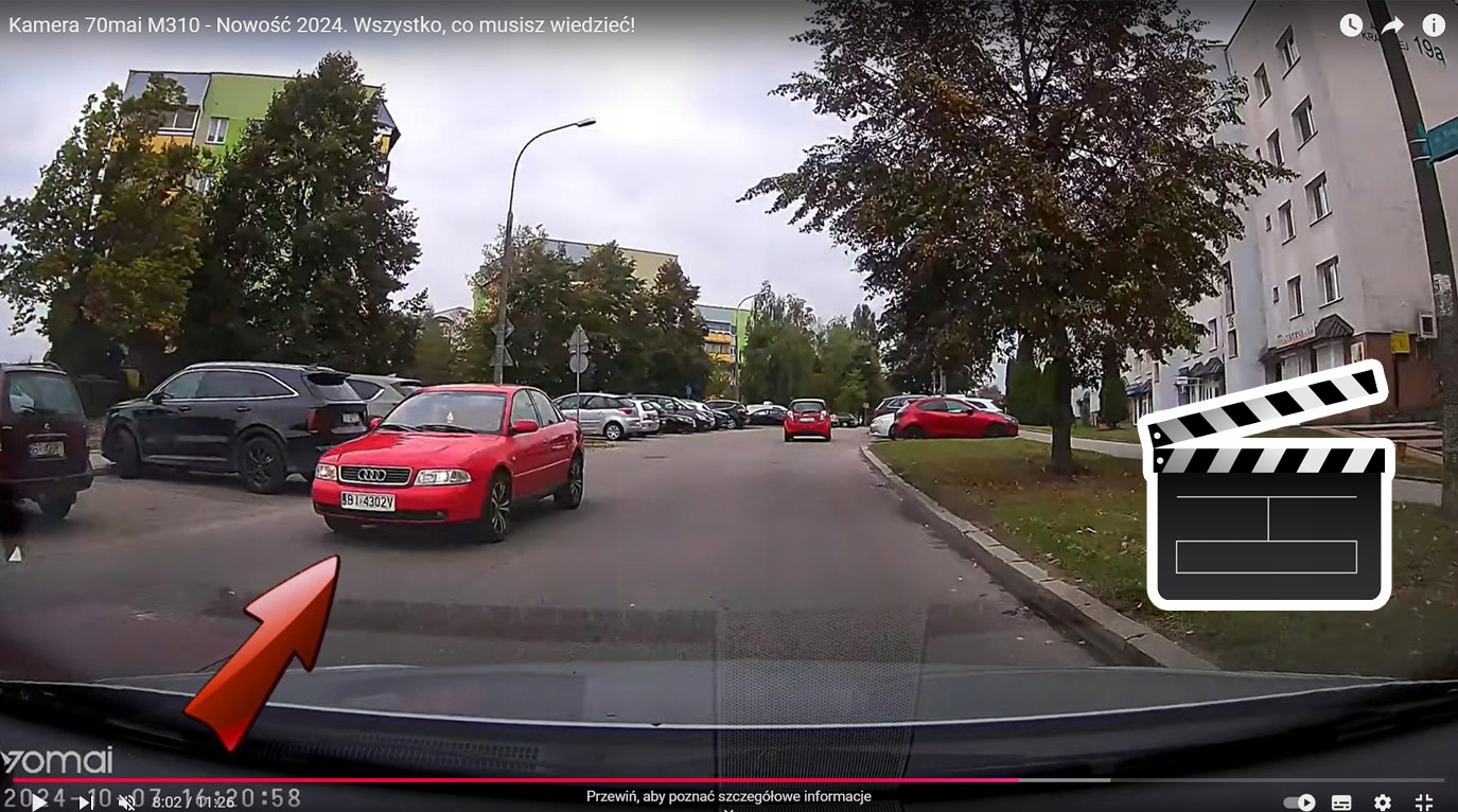 70mai M310 Kamera samochodowa Wideorejetrator REJESTRATOR + moduł UP03 Model Dash Cam M310