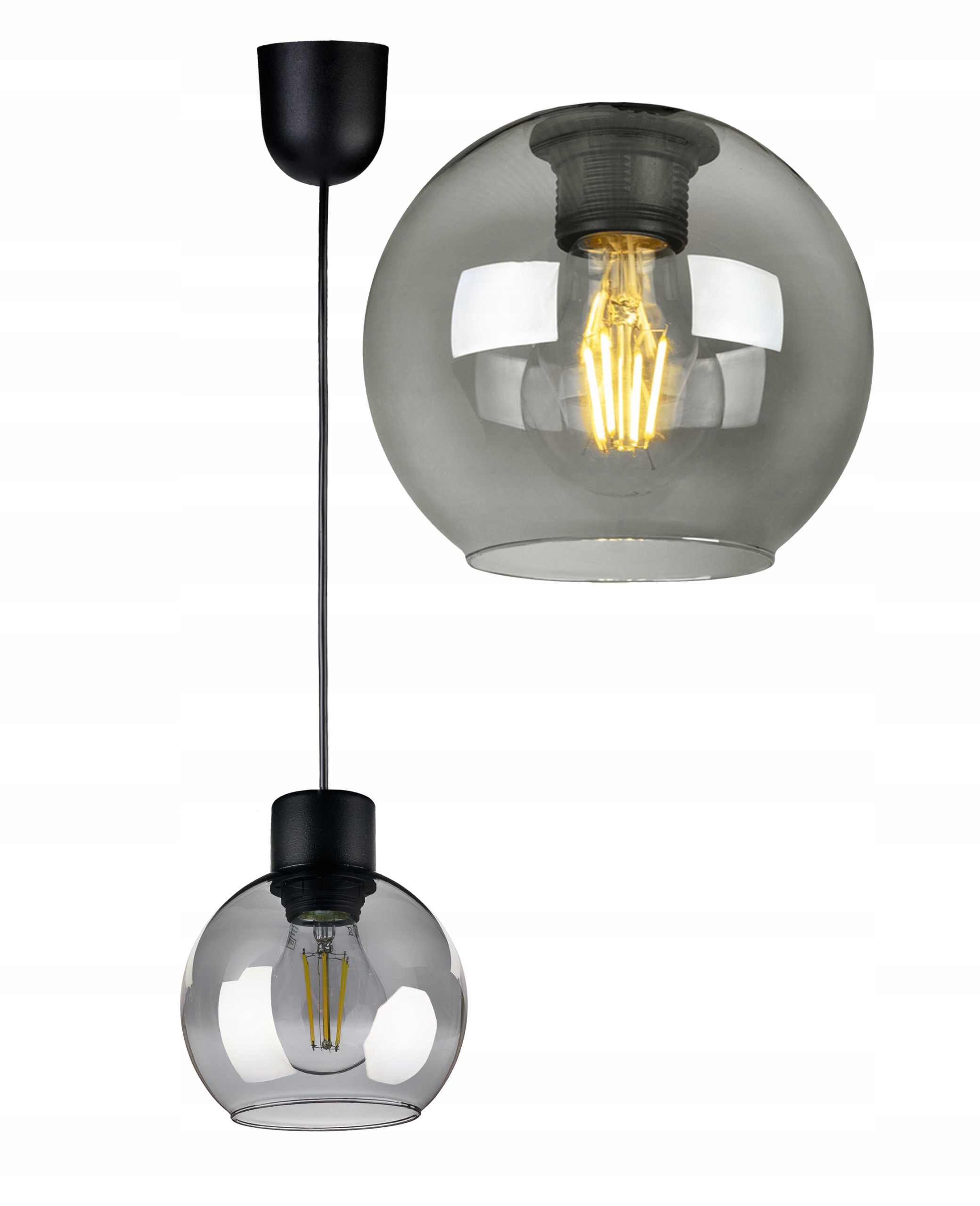 

Lampa sufitowa wisząca Zwis Żyrandol Kula Szklana