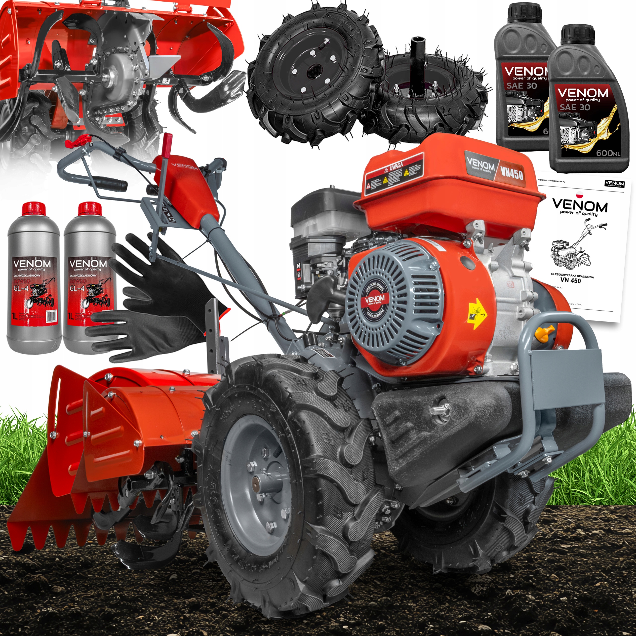 Výkonná Kultivátor S Pohonem Venom Divočák 60 cm 223 cm Kultivátor