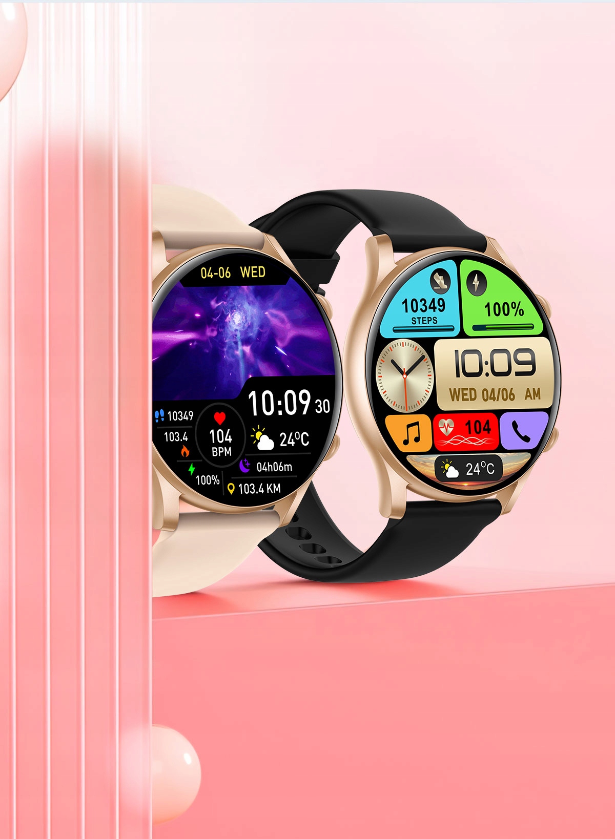 SMARTWATCH ZEGAREK DAMSKI POLSKIE MENU ROZMOWY SPORT AMOLED SMART WATCH Materiał paska stal