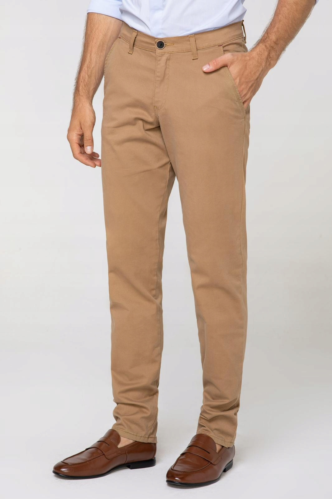 Pánské chino kalhoty camel Sportovní Bavlna 102