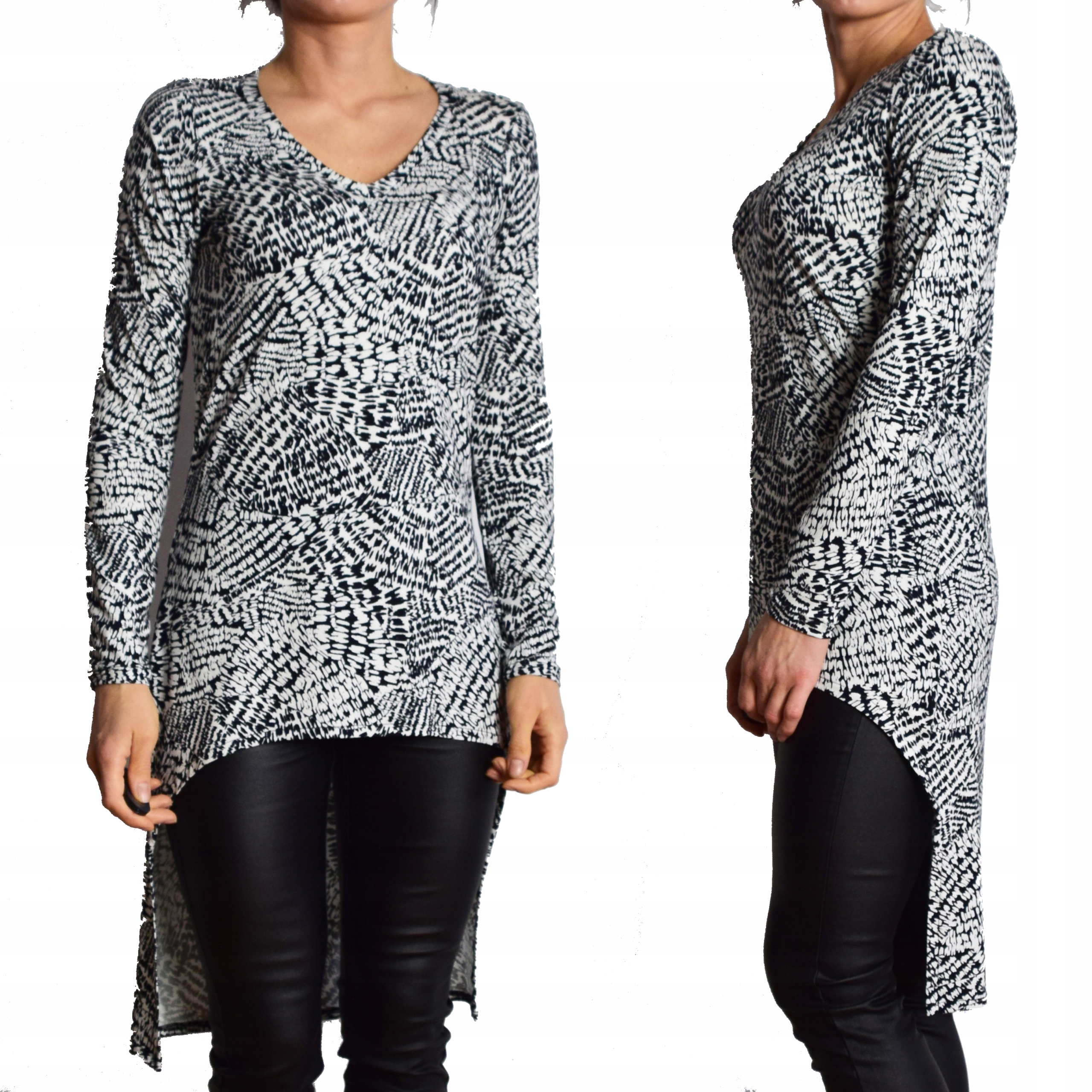 

Iga geo print tunika bluzka asymetryczna 975 M