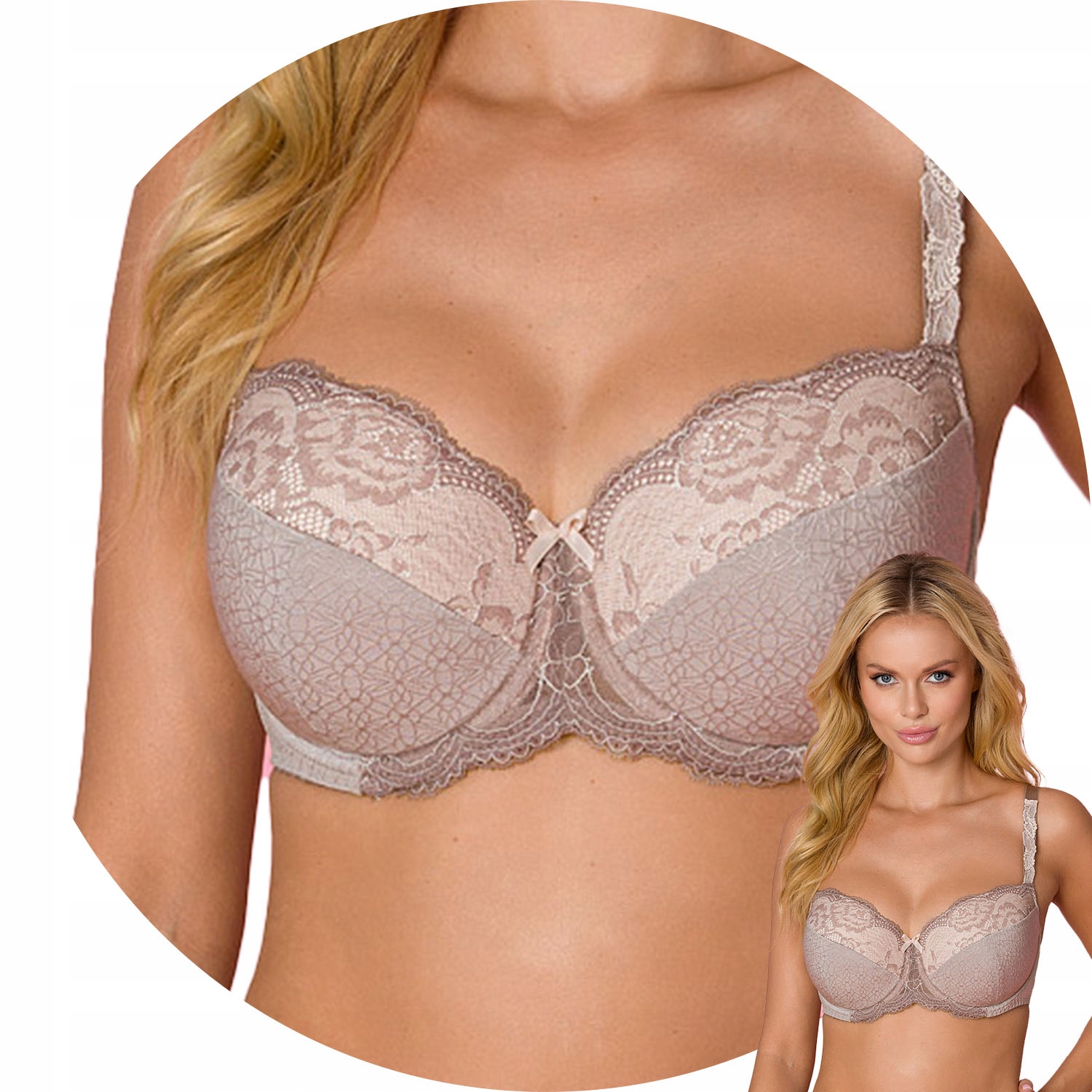 Vena VB-454 mocca 80B krajka Podprsenka Vyztužená