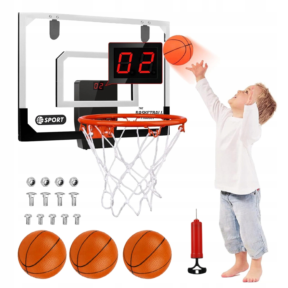 Tablica Do Koszykówki Kosza Tarcza Obręcz Dla Dzieci +piłka Do Kosza Zestaw