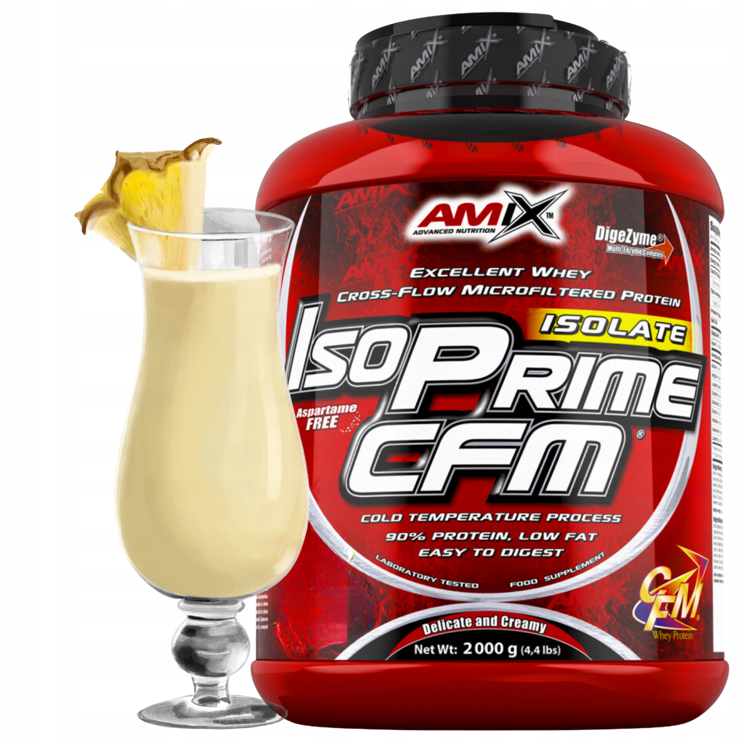 Protein Amix Isoprime Cfm 2000 g Wpi Pinacolada bez cukru Protein