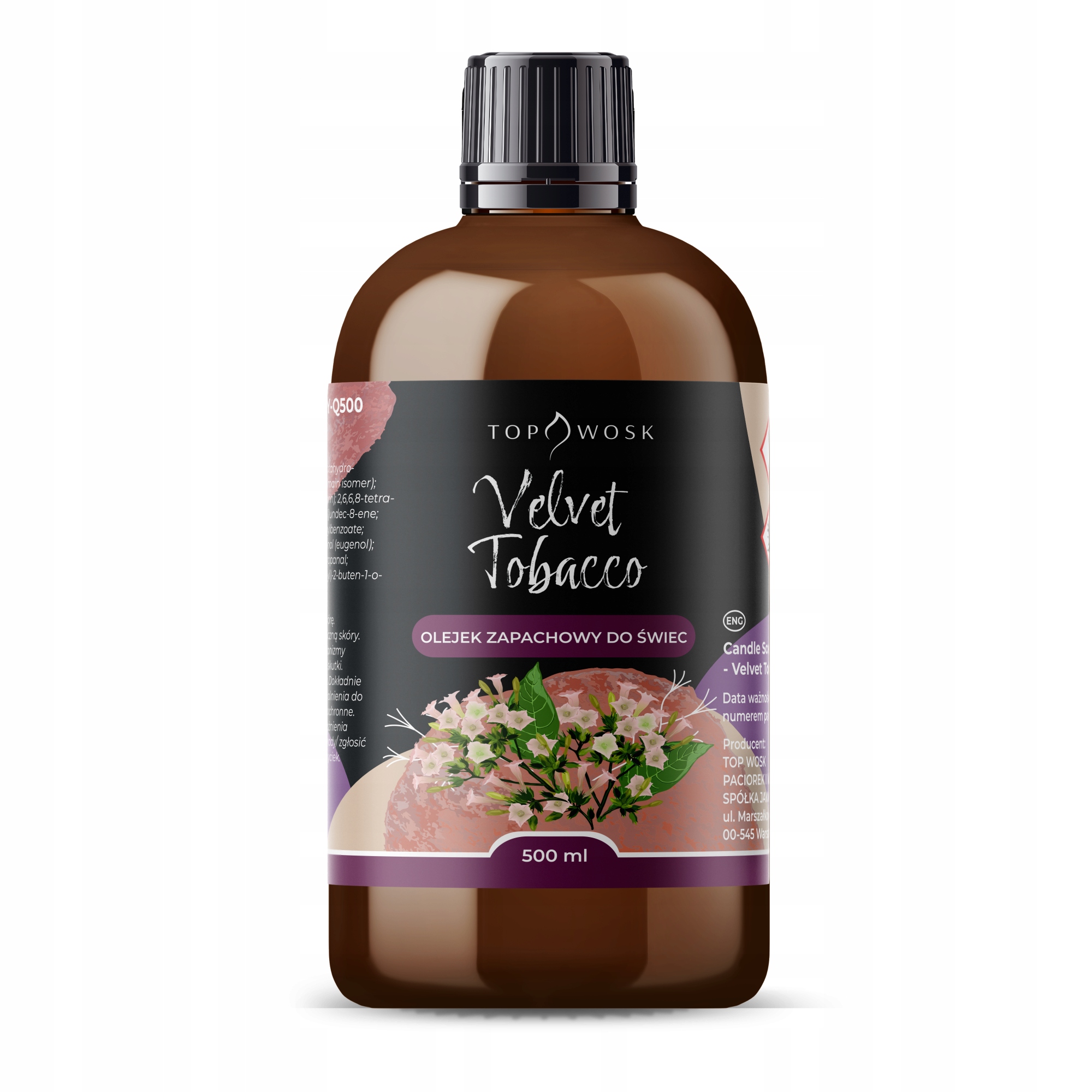 Vonný olej na svíčky Velvet Tobacco 500 ml vůně do parafínového vosku