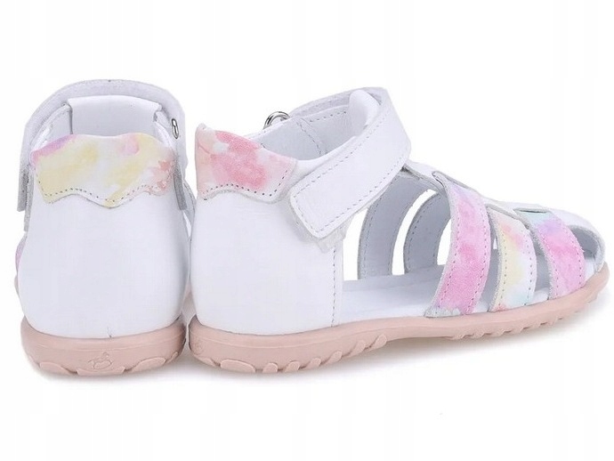 SANDAŁY EMEL ROCZKI 1078 rzep wycinane r20 Kolor biały