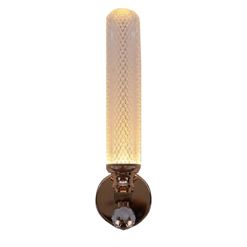Dilly Nástěnná lampa růžové zlato 35 cm 1xG4 Kov Sklo