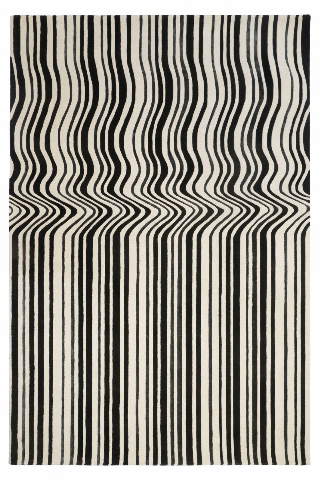 Dywan Draft Black 160 x 230 cm Handmade
