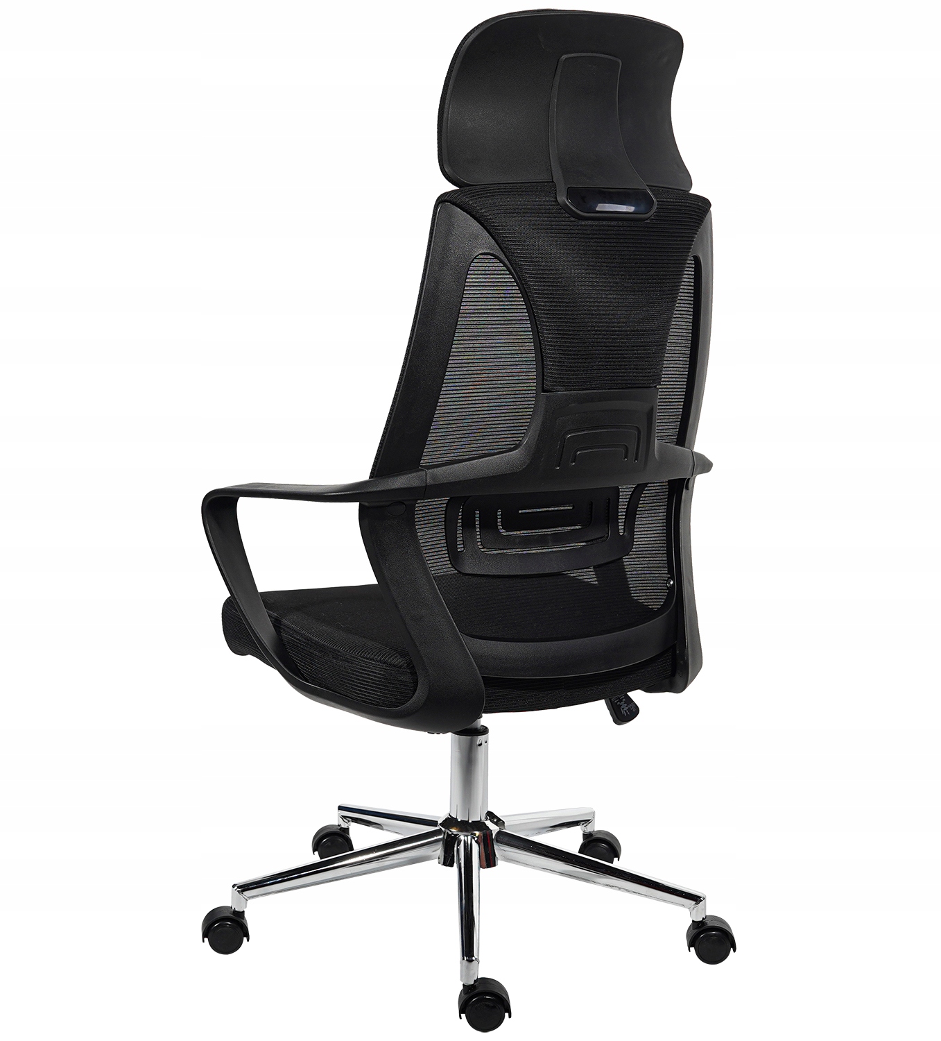 Fotel biurowy OBROTOWY krzesło ergonomiczny SIATKA czarny Głębokość mebla 55 cm