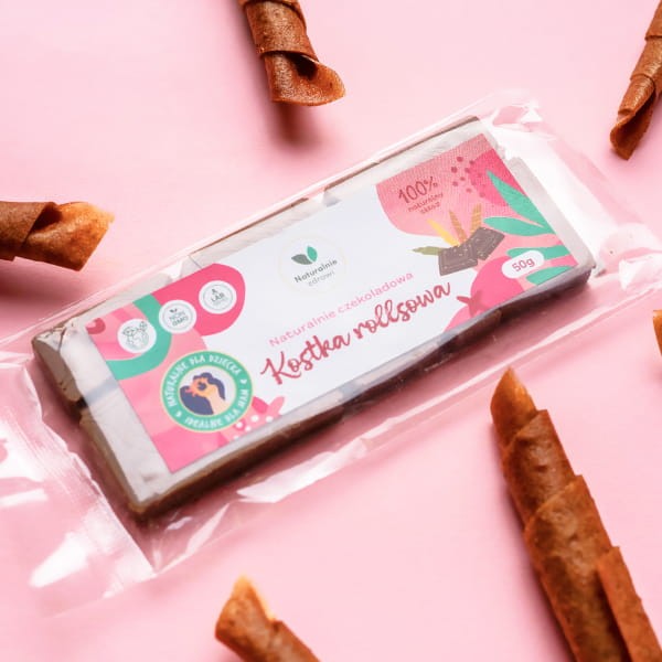 NATURALNIE ZDROWI KOSTKA ROLLSOWA CZEKOLADA BEZ CUKRU POSYPKA ROLLSOWA 50g EAN (GTIN) 5904024000167