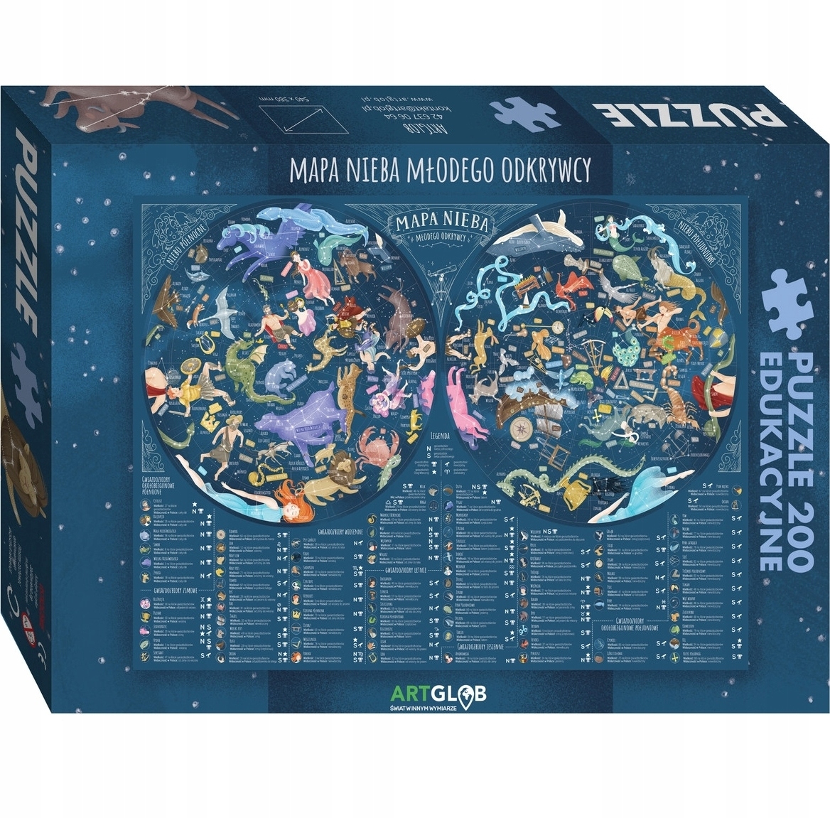 

Mapa nieba puzzle dla dzieci 200 elementów