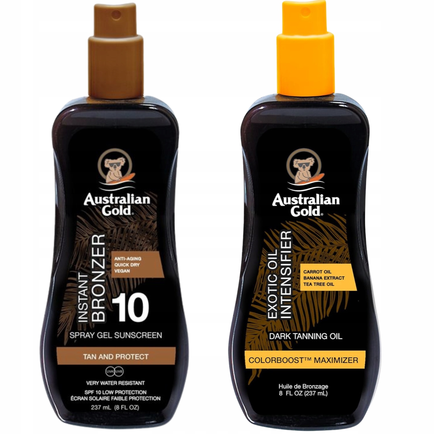 Australian Gold bronzer ve spreji SPF10 zesilovač