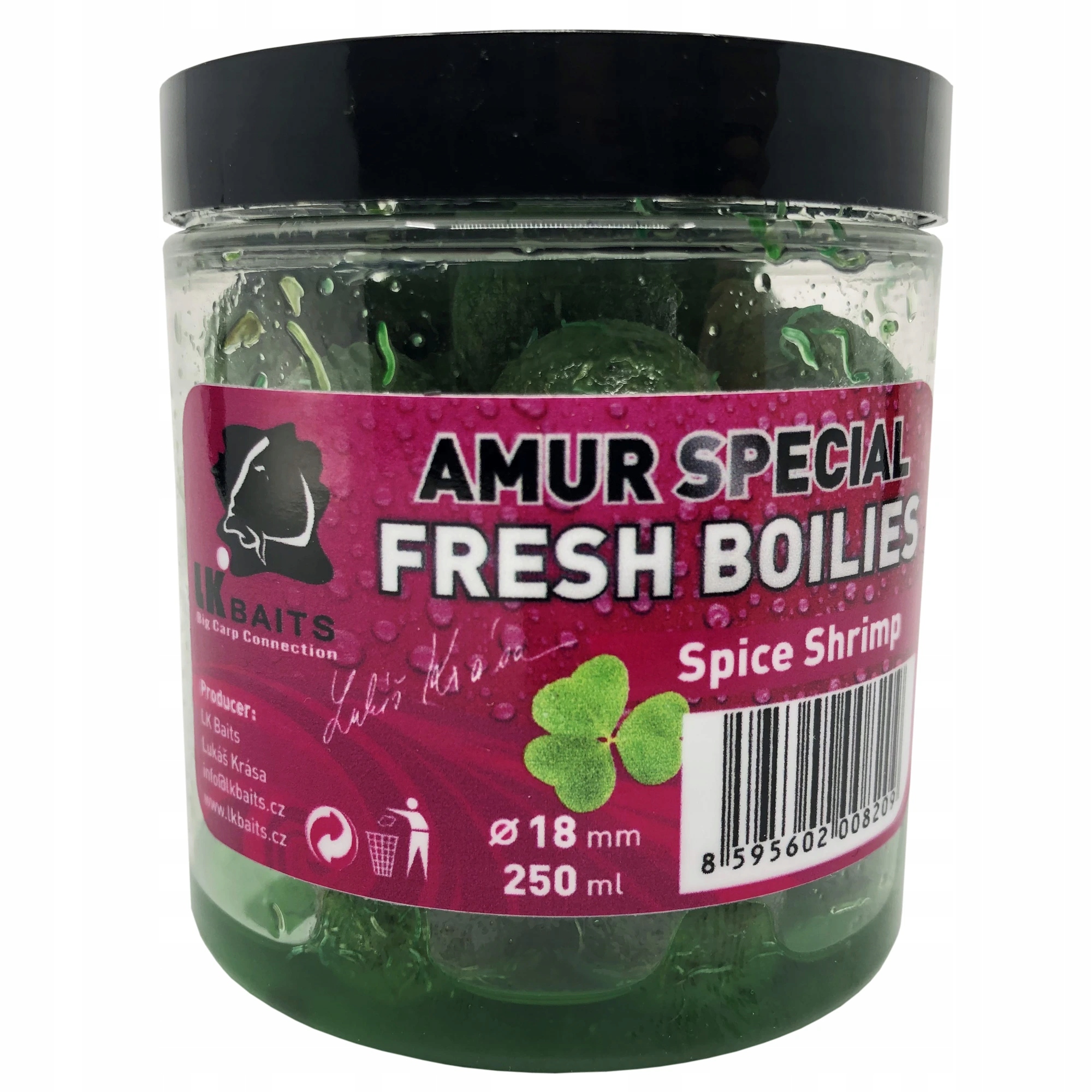 Lk Baits Kulki proteinowe w dipie Fresh Boilie Amur Special Spice Shrimp 18mm, 250ml