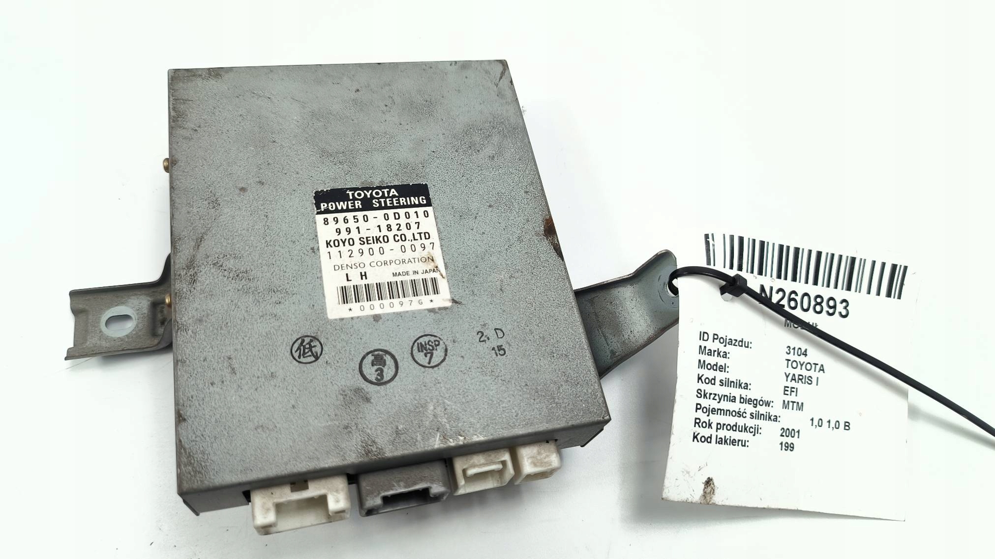 computer Motore ECU 89650-0D010 1.0 TOYOTA YARIS e