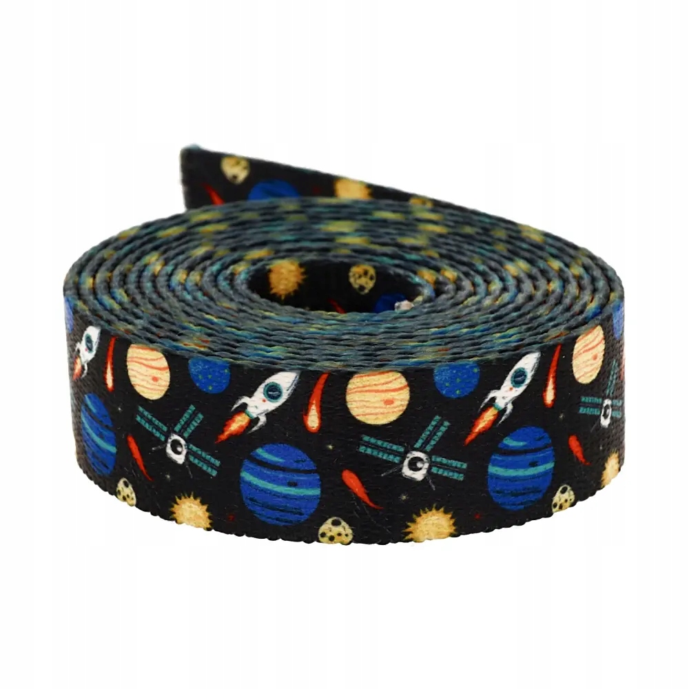 Popruh s potiskem Sublimace Space 48 m hladká 1,7 mm 37 mm