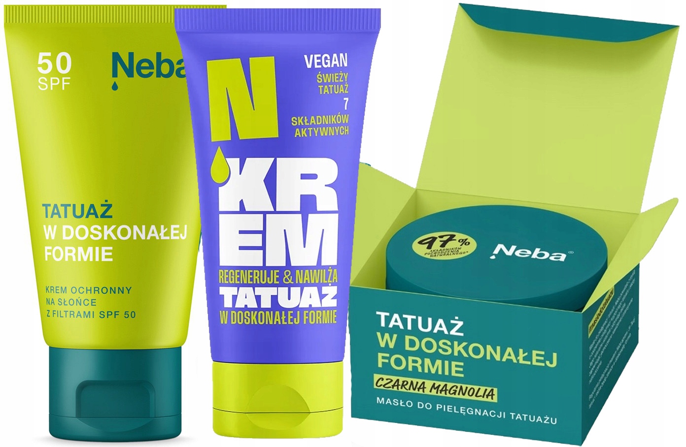 Sada Neba Krém na hojení 50 ml ochranný Uva SPF50 Maslo Magnolie 100 ml