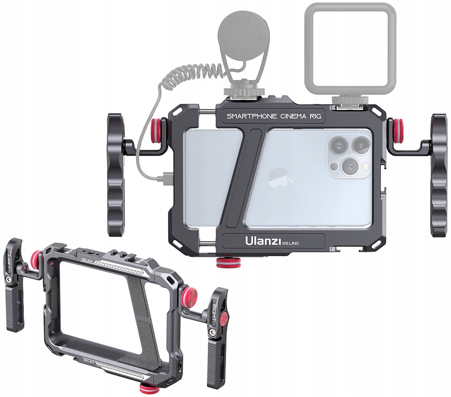 

Grip Uchwyt Vlog klatka filmowania do iPhone 14 13