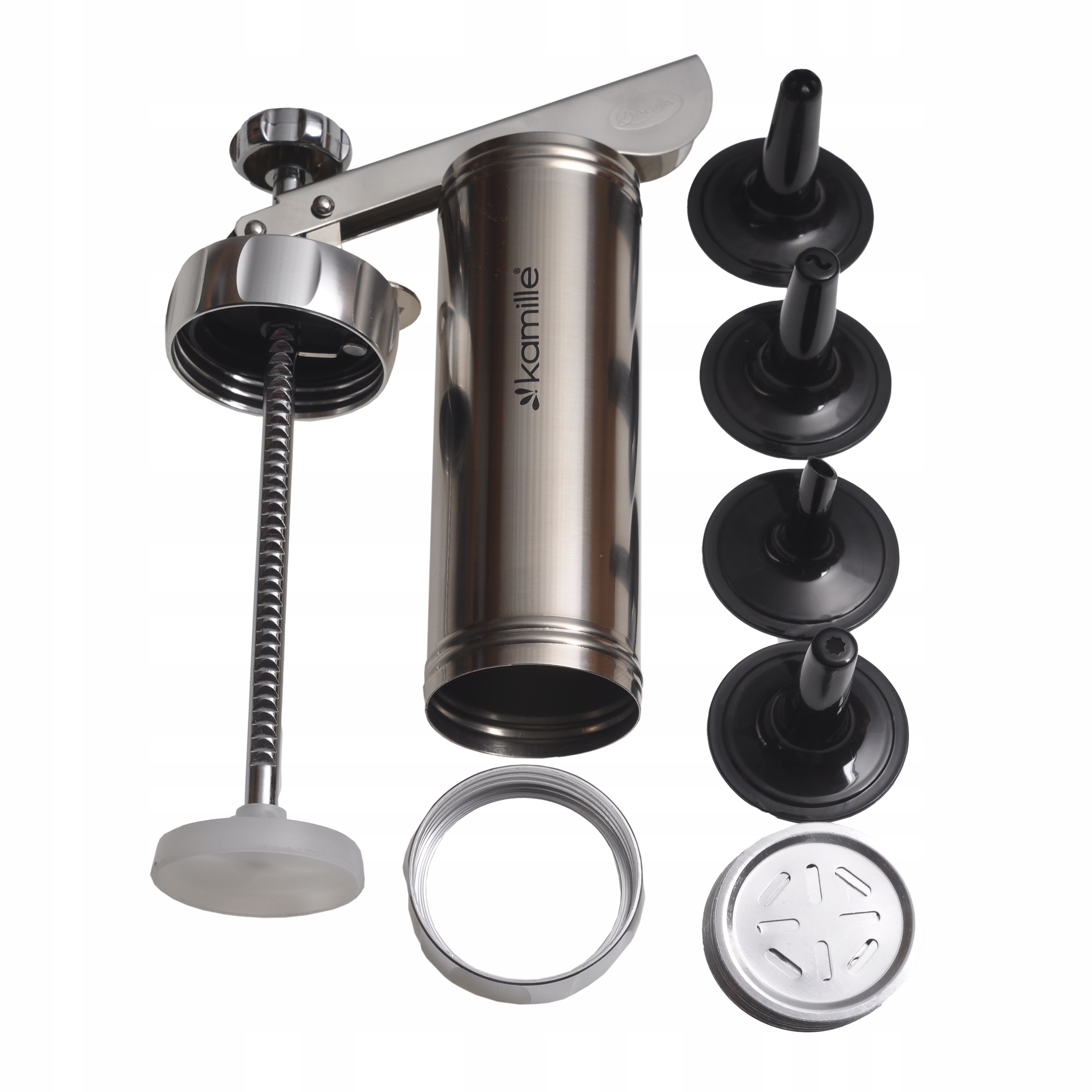 MASZYNKA PRASKA DO CIASTEK CIASTA DEKORATOR TORTÓW SZPRYCA DO OZDÓB KAMILLE Marka Kamille