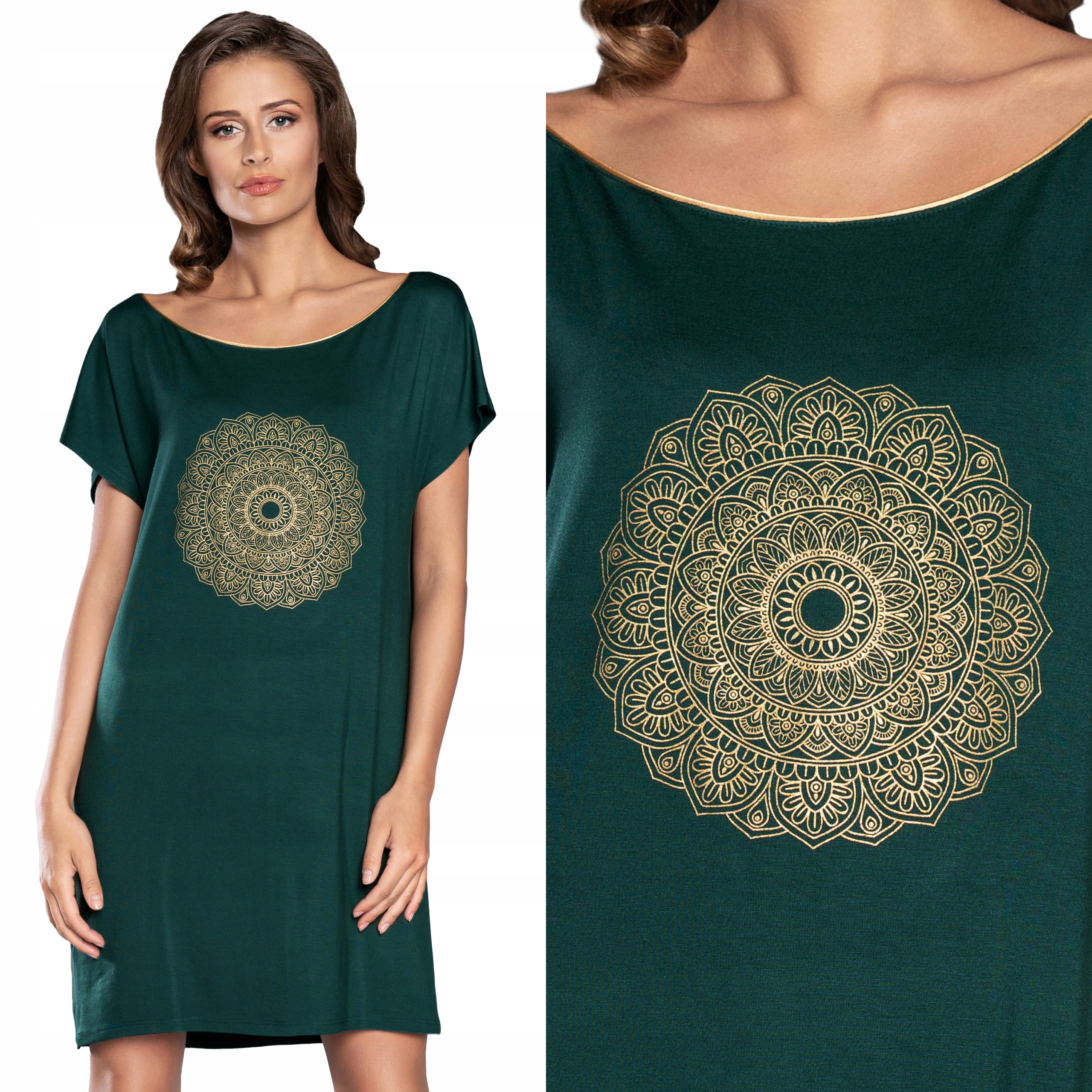 

Italian Fashion Mandala koszula nocna zielona M
