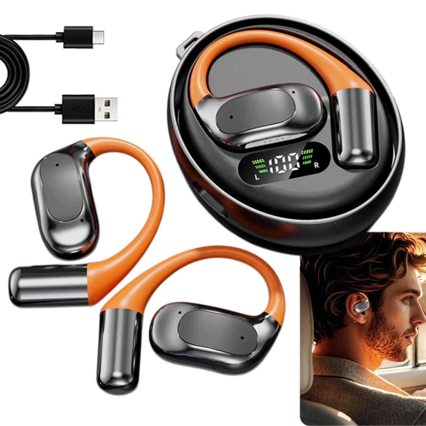 Bezdrátová Jazyková Překladačka Sluchátka Překládající Bluetooth 6.0 139 Jazyk