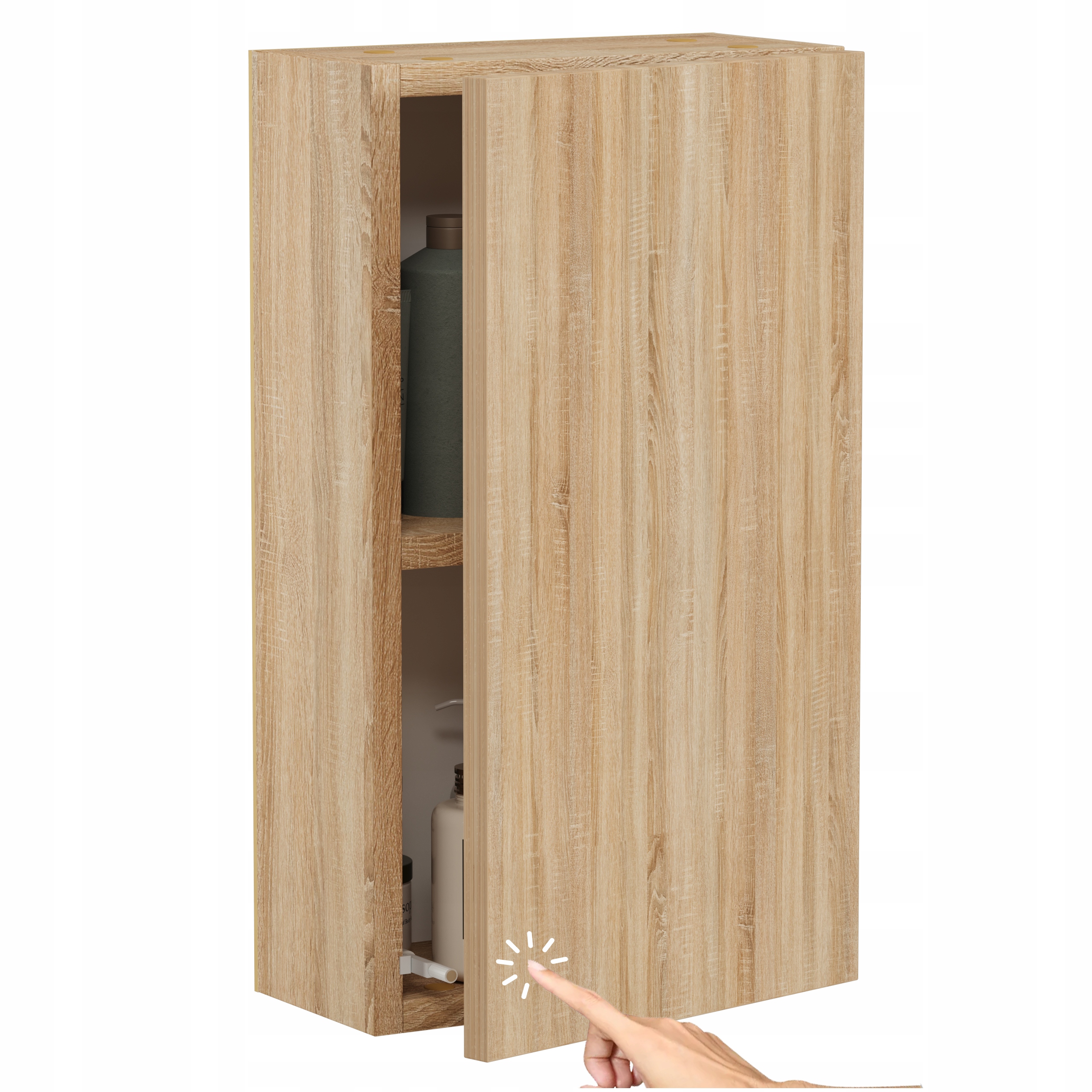 Závěsná koupelnová skříňka Miradu Dub Sonoma Malá a prostorná 52,5 cm 30 cm 16 cm