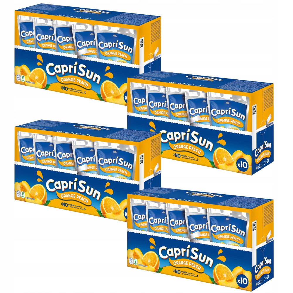 Levně Capri-Sun Pomeranč a broskev 200 Ml x 40 kusů