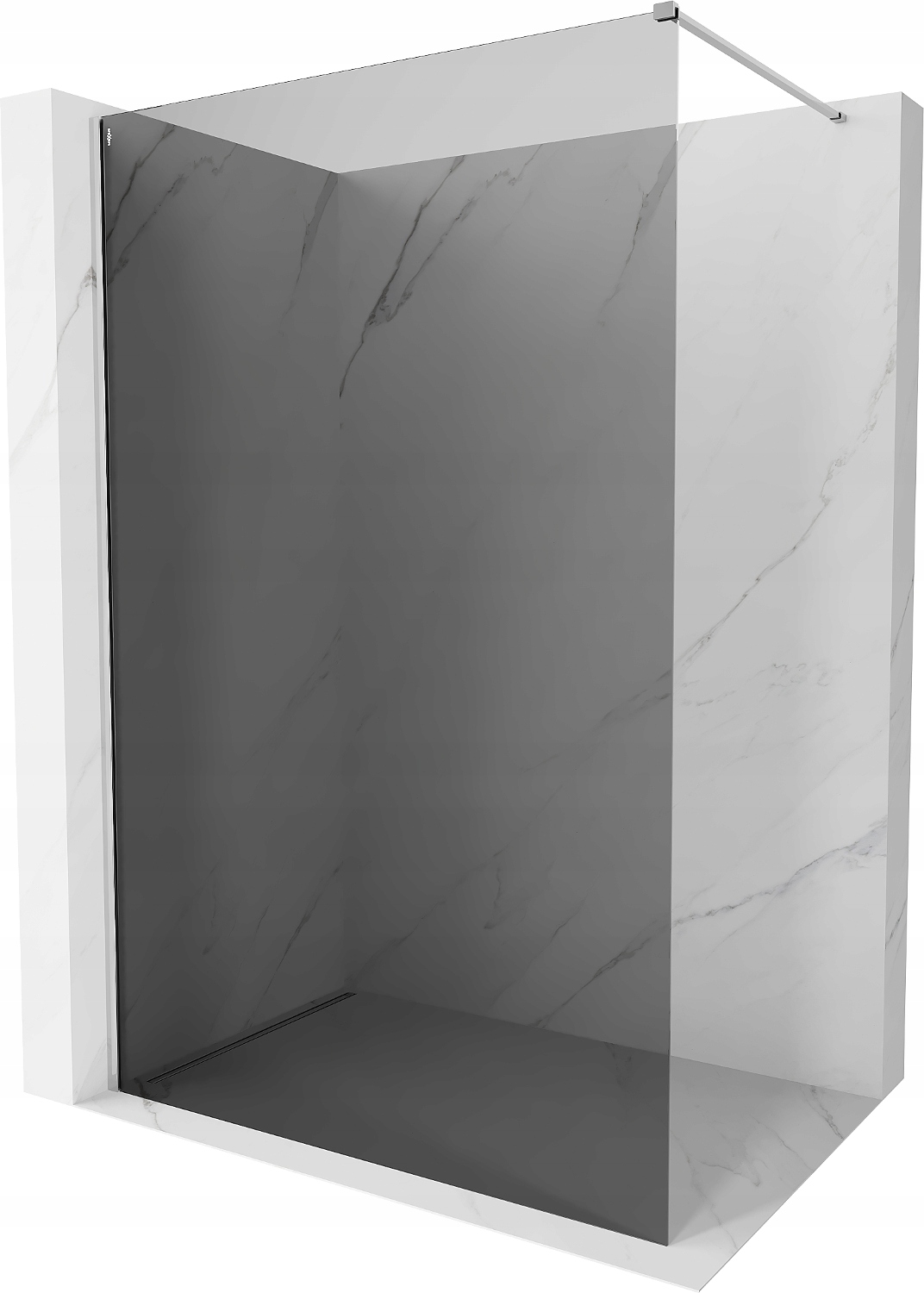Mexen Kioto-x Ścianka Prysznicowa Walk-in 160x200 Grafit Chrom