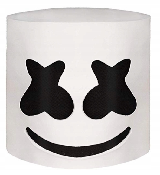 

Maska Lateksowa Marshmello Dj Cosplay Biała