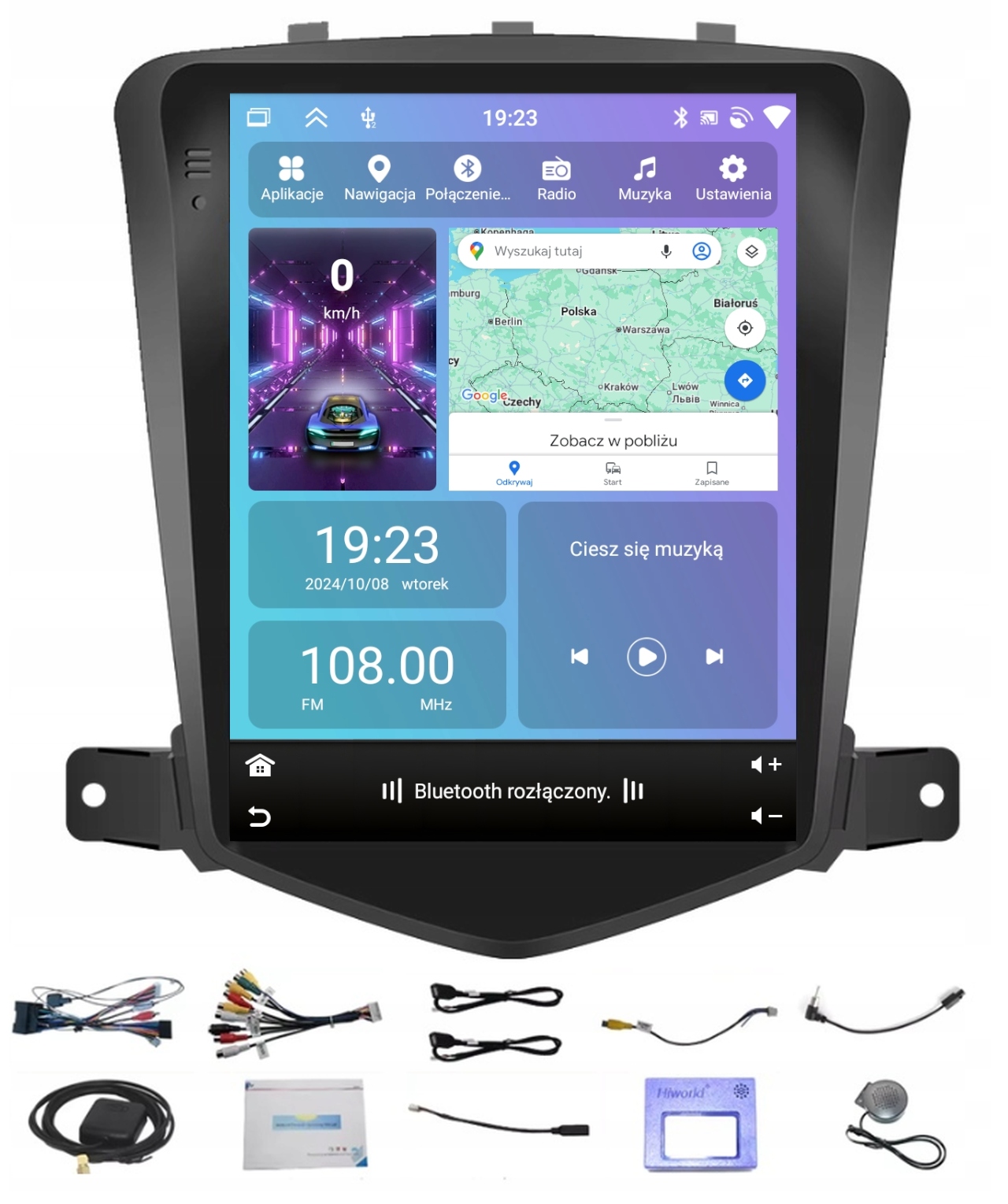 Rádio Navigácia Android Chevrolet Cruze 2008-2012 Wifi Bluetooth 4GB 64GB