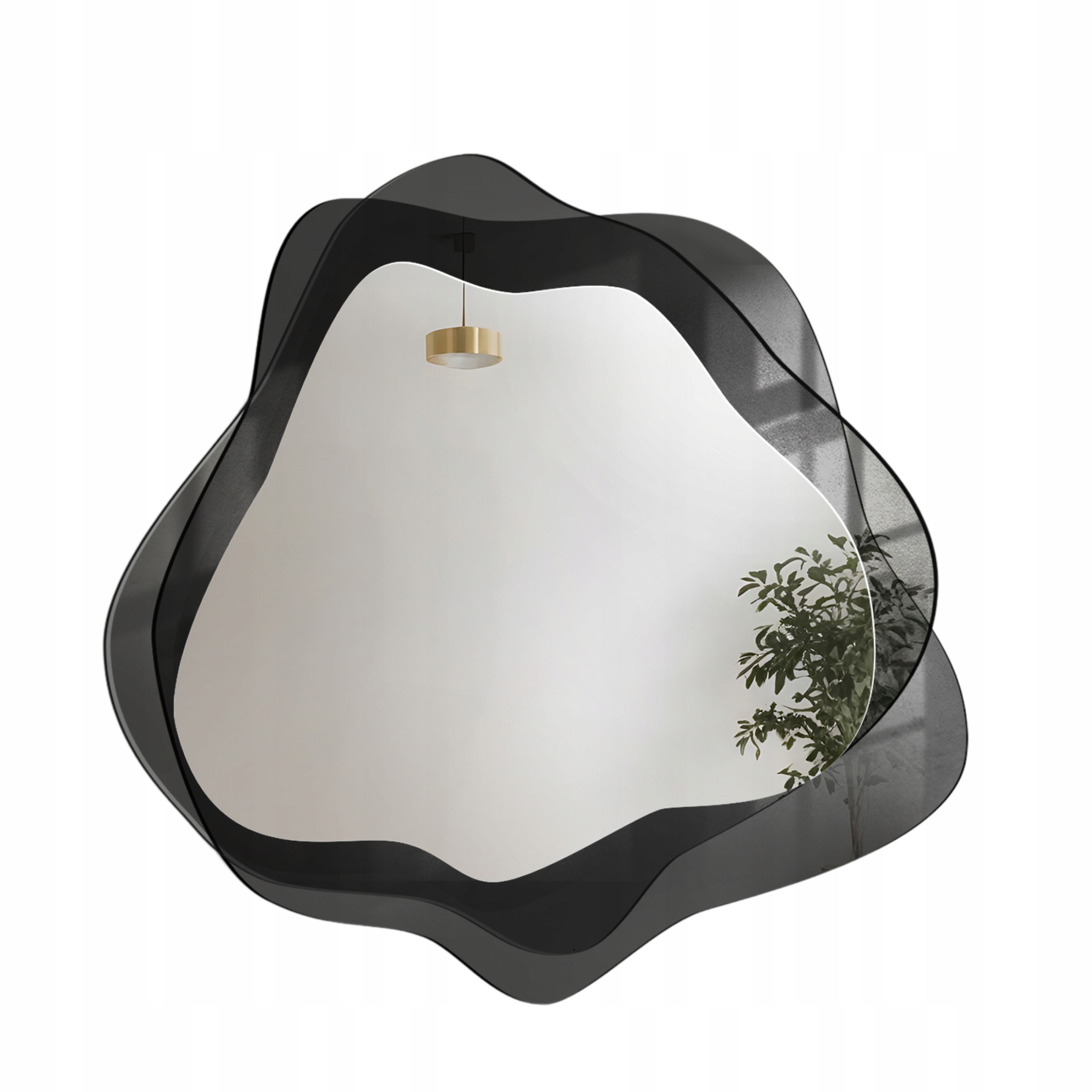 Zrcadlo s grafitovým antisolem Nuvens 90x90 dekorativní