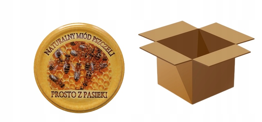 

740x wieczka zakrętki do słoików miód z pasieki 6z