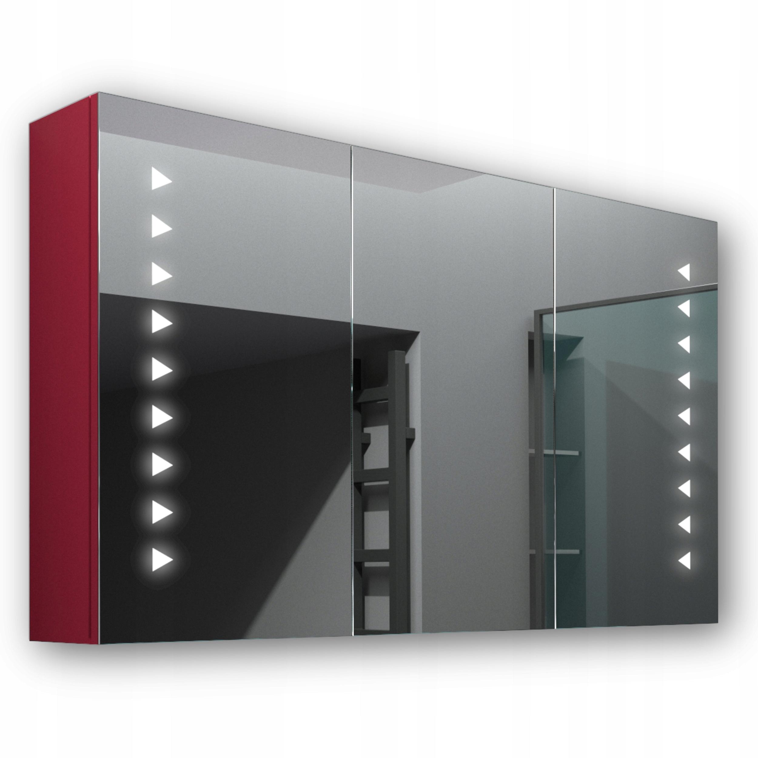 Drevená skrinka 120x70 Led zrkadlo Neptune Malina
