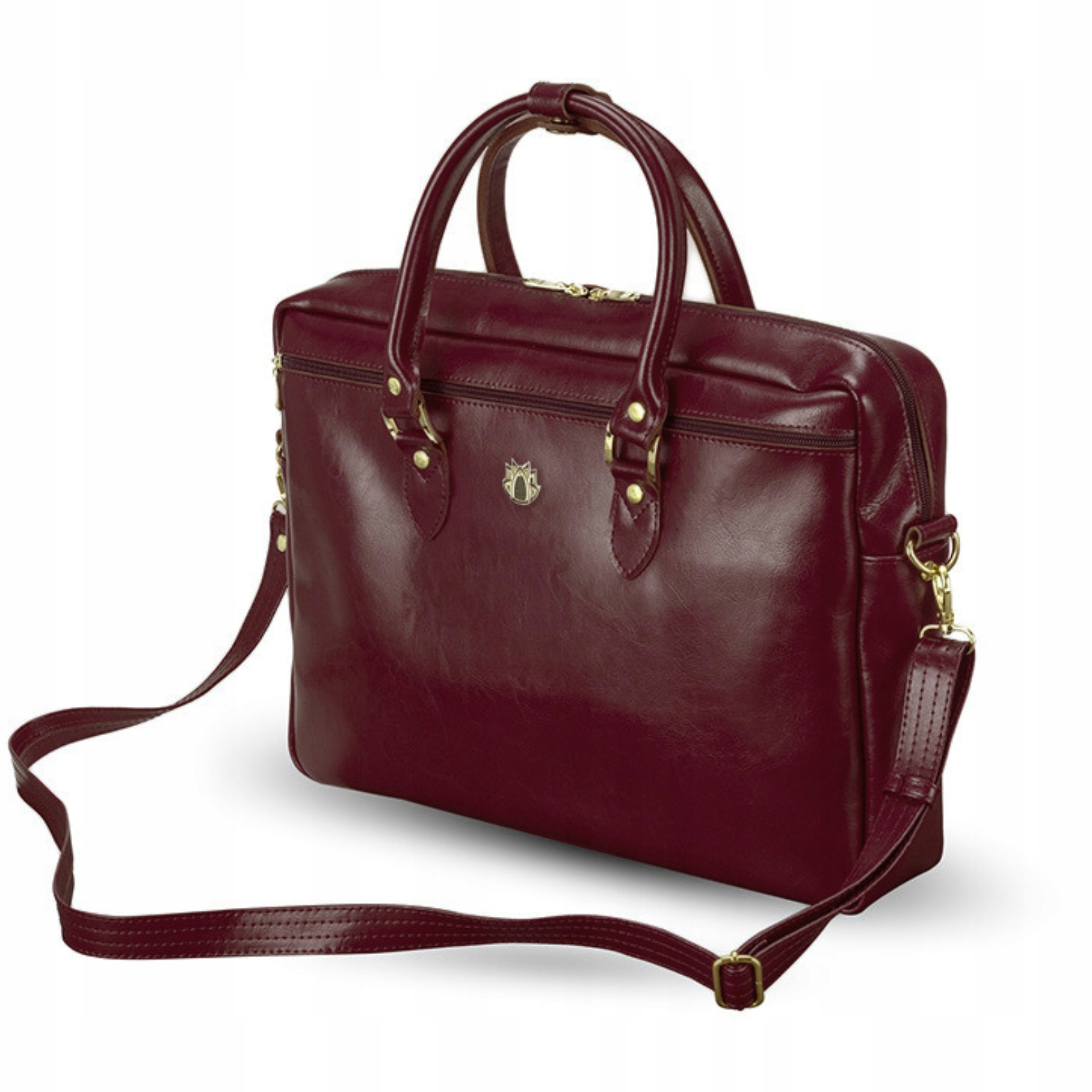 Taška na notebook 17'' Dámská kožená taška přes rameno Solier Bonus