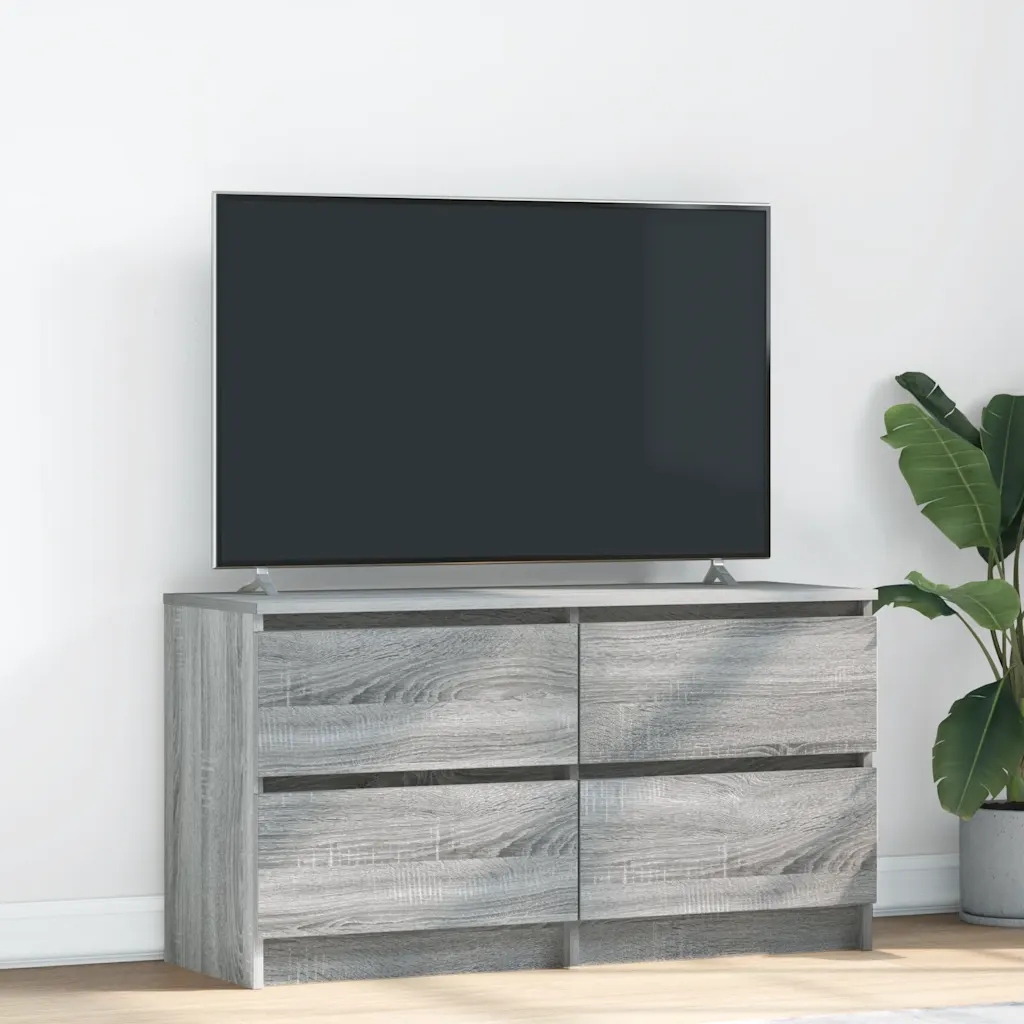 vidaXL Szafka Rtv Szara Sonoma 100x35x54 cm Drewno klejone