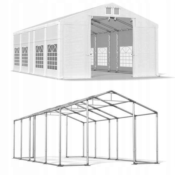 Namiot Garażowy 4x9m [3m] Hala Namiotowa Das 620 W