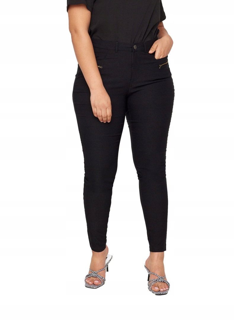 Zizzi Czarne Spodnie Suwaczki 812A 58