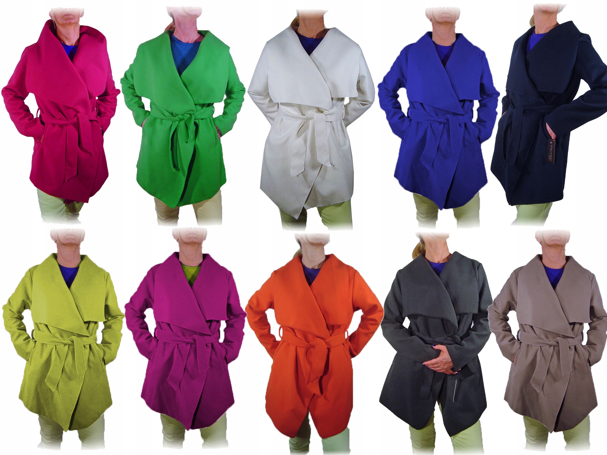 

Flausz Wiązany Płaszczyk Kardigan S M L XL Kolory