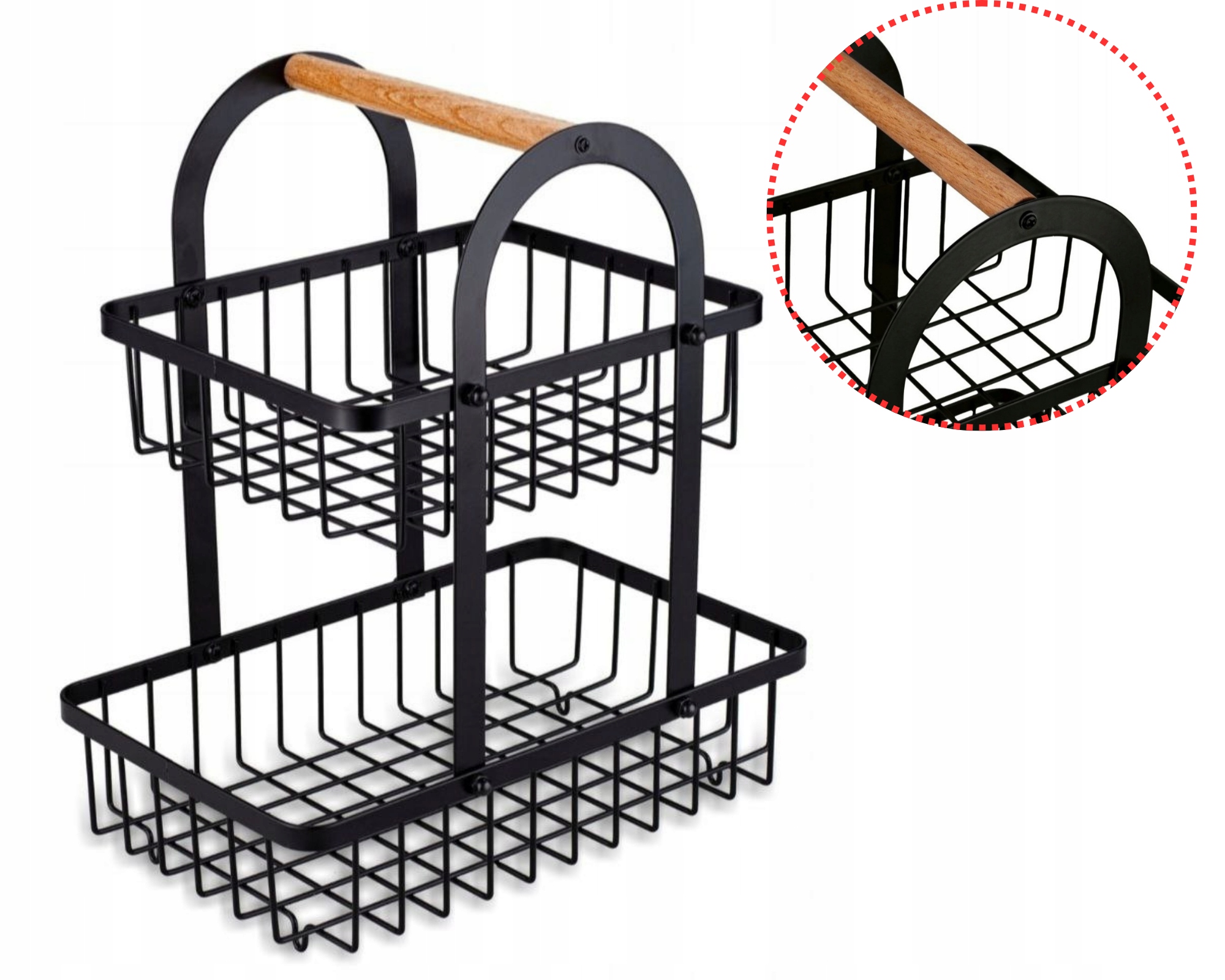 DWUPOZIOMOWY KOSZYK NA OWOCE w stylu LOFT KOSZ na owoce Marka Elitehoff