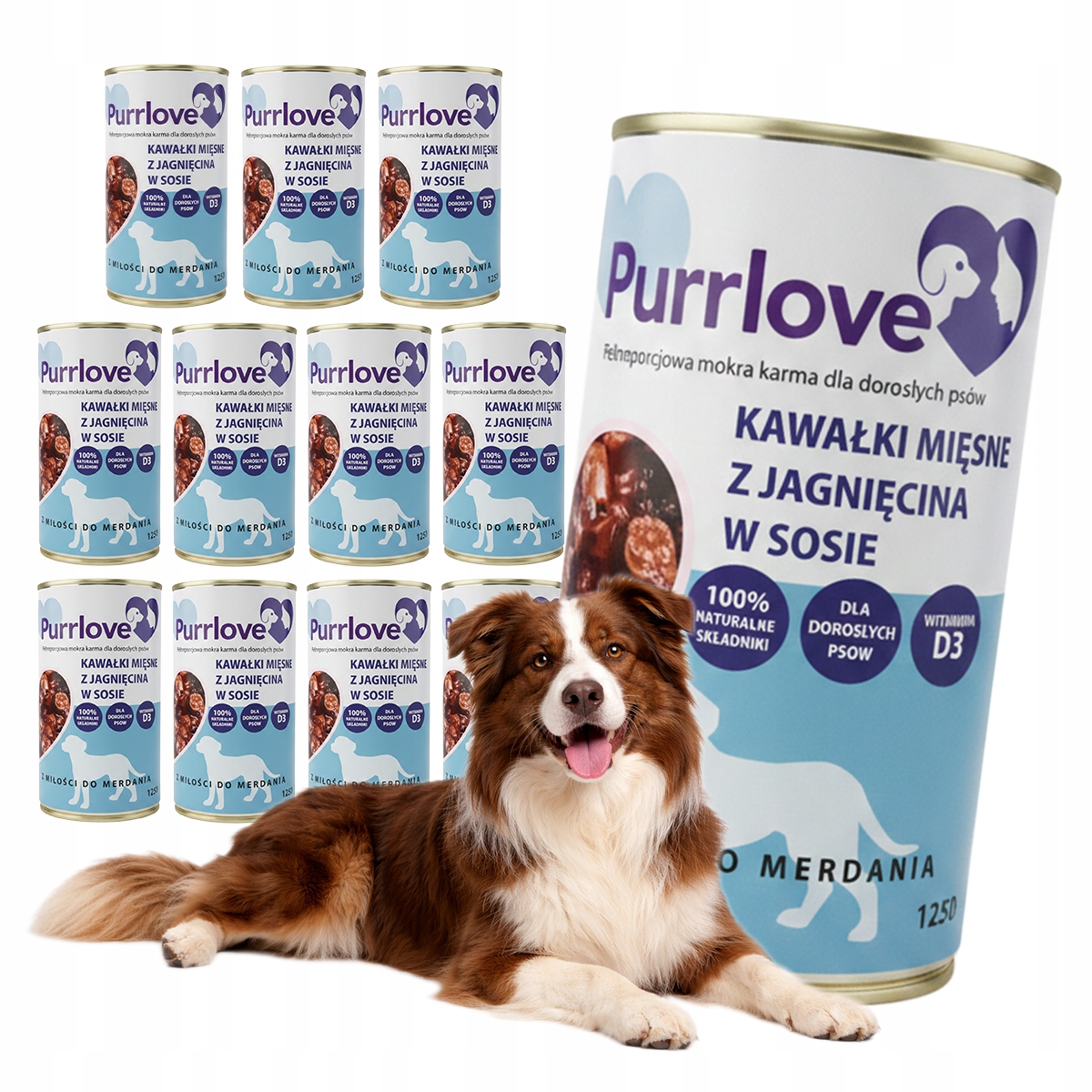 Krmivo Pro Psa Vlhké Krmivo Jehněčí Kousky V Omáčce 12x1250g Purrlove