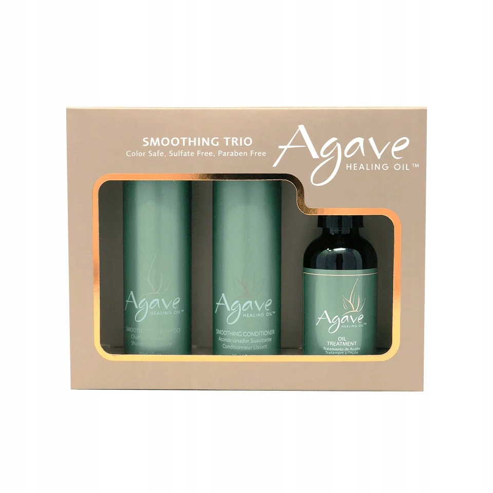 Agave zestaw do włosów Szampon Odżywka Olejek
