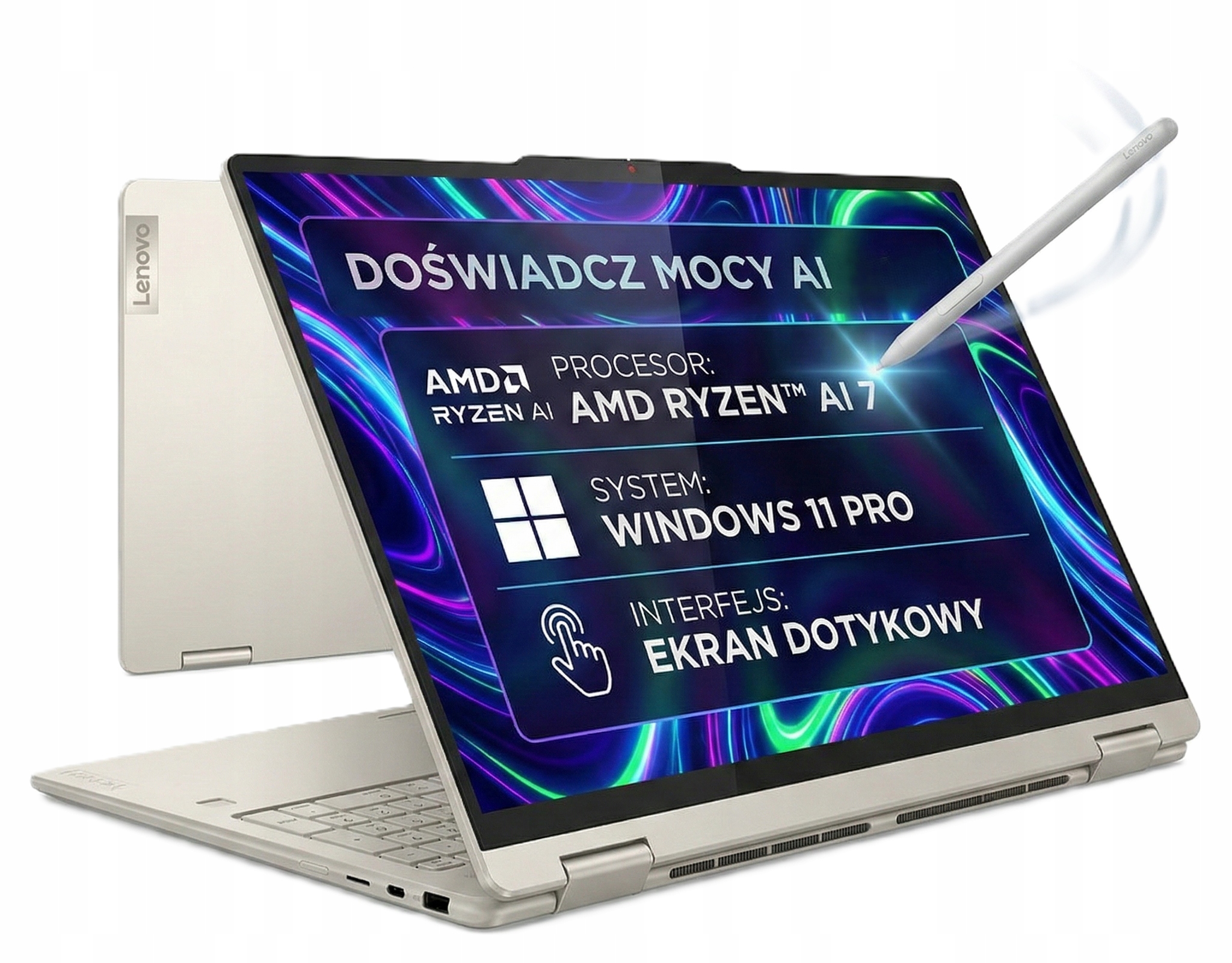 Lenovo Yoga 7 2w1 Amd Ryzen Ai 7 350 16GB 1TB 16" Fhd+ Dotyk W11Pro +rysik