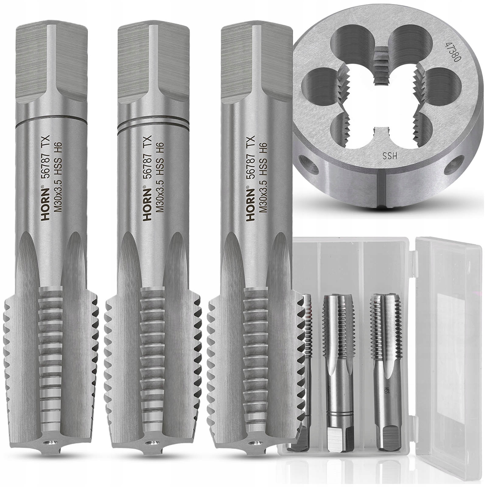 Závitníky Nařezávačka M30x3.5 Hss Sada 3+1 Komplet Závitníků