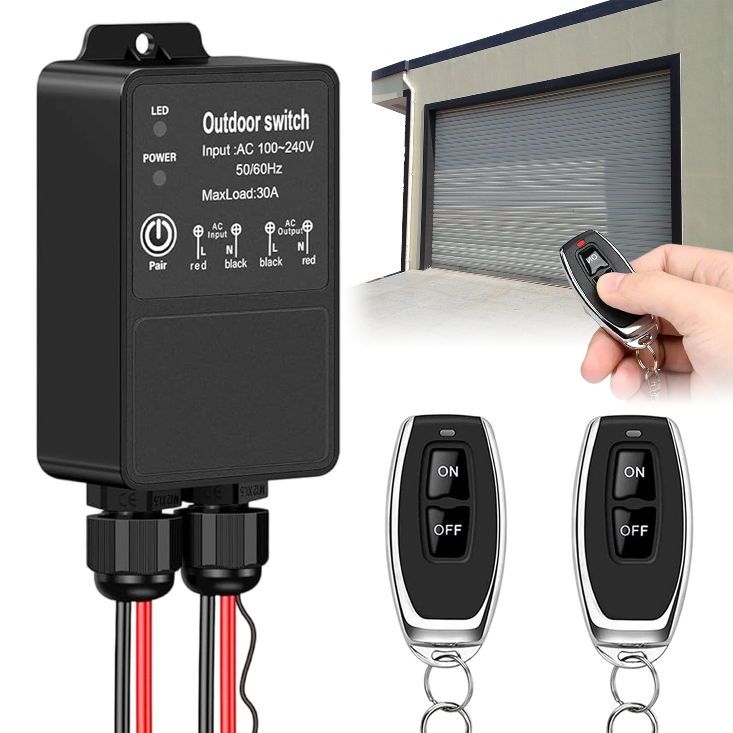 Uniwersalny Zdalne Sterowanie Moduł Włącznik 30A Przekaźnik 3 Tryby 2 Pilot